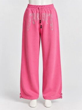 County FB Wide Leg Track Pants in Pink Size Medium Like New